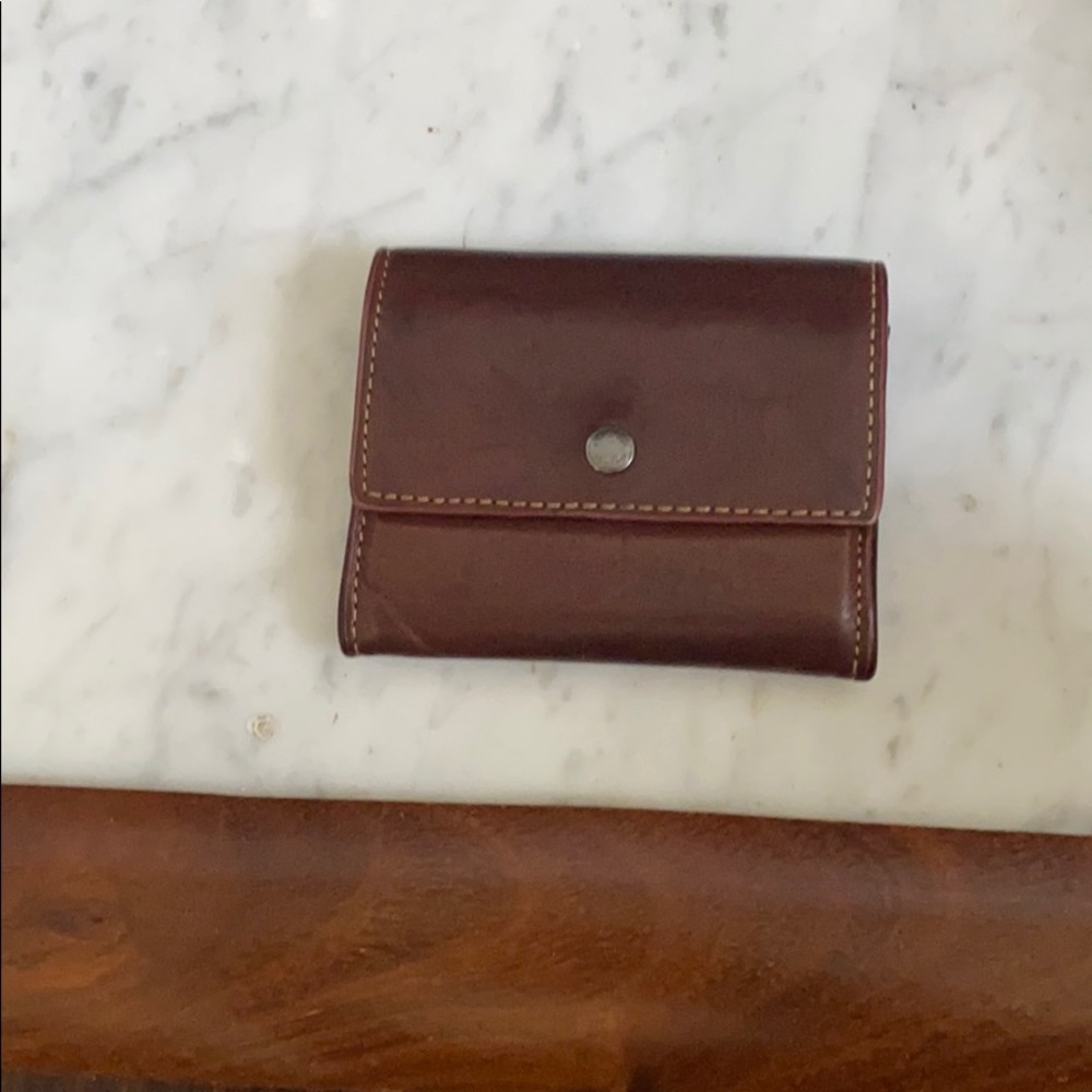 Leather Coach small carry on wallet for men